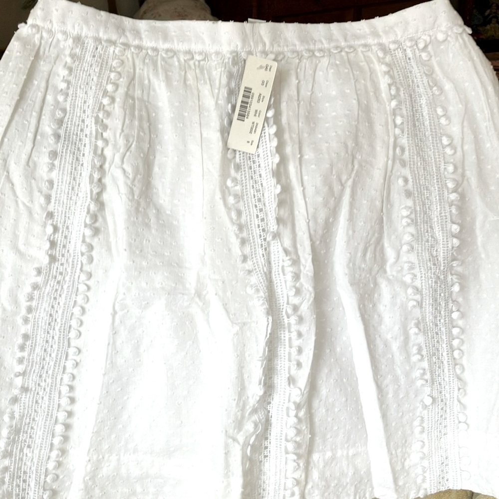 NWT EASTER j crew white skirt size 8